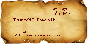 Thurzó Dominik névjegykártya